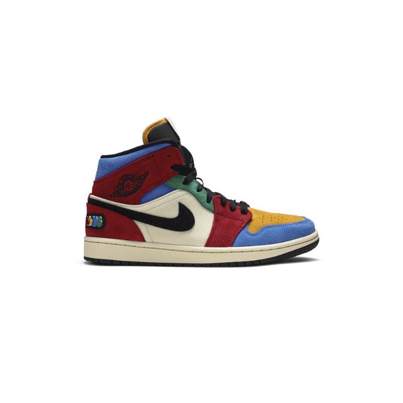 Air Jordan 1 Blå The Great Mid Beige Flerfarget Herresko