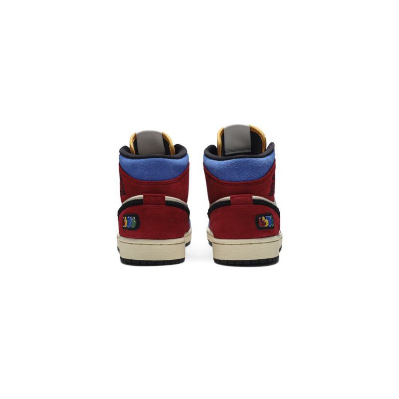 Air Jordan 1 Blå The Great Mid Beige Flerfarget Herresko