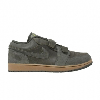 Air Jordan 1 Borrelås Premier Lav Olivengrønn Brun Herresko