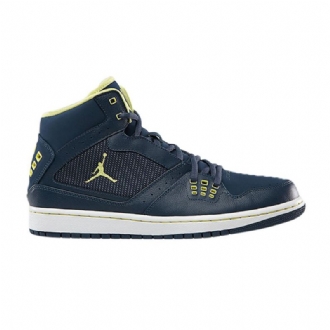 Air Jordan 1 Flight Blå Gul Hvit Herresko