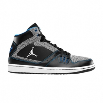Air Jordan 1 Flight Svart Blå Grå Hvit Herresko