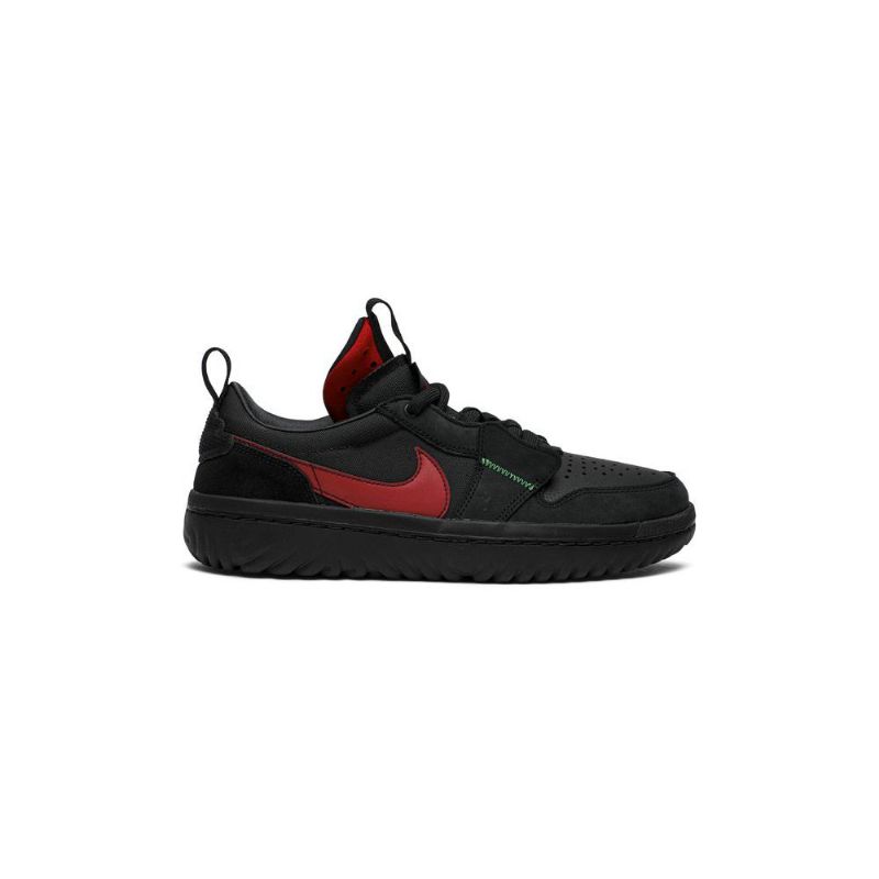 Air Jordan 1 Ghetto Gastro Low React Svart Rød Grønn Herresko