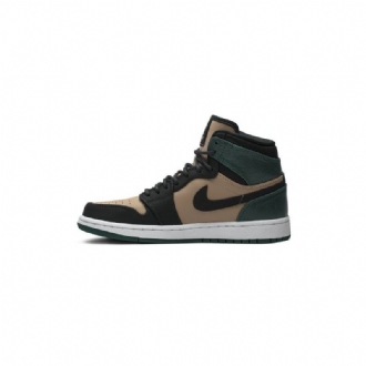 Air Jordan 1 High Premium Beige Svart Grønne Damesko