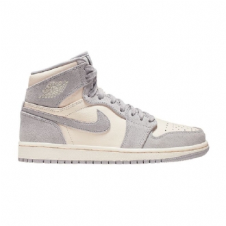 Air Jordan 1 High Premium Hvit Grå Damesko
