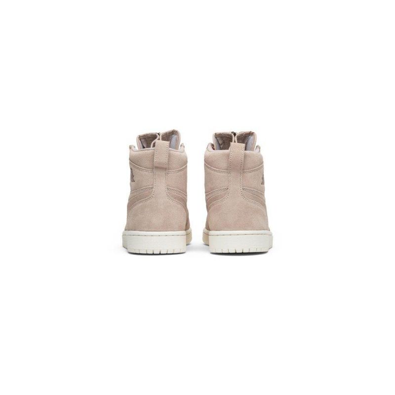 Air Jordan 1 High Zip Beige Rød Hvit Damesko