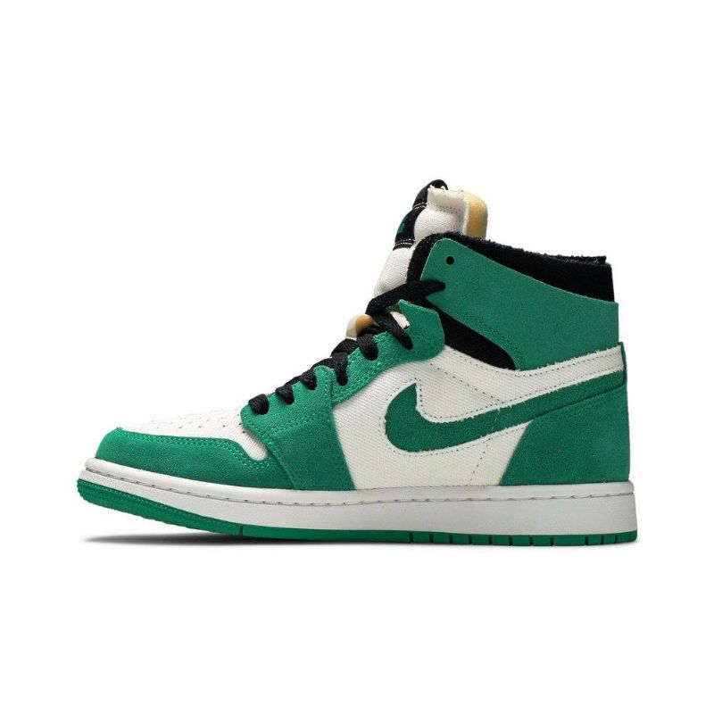 Air Jordan 1 High Zoom Comfort Grønn Hvit Svart Damesko