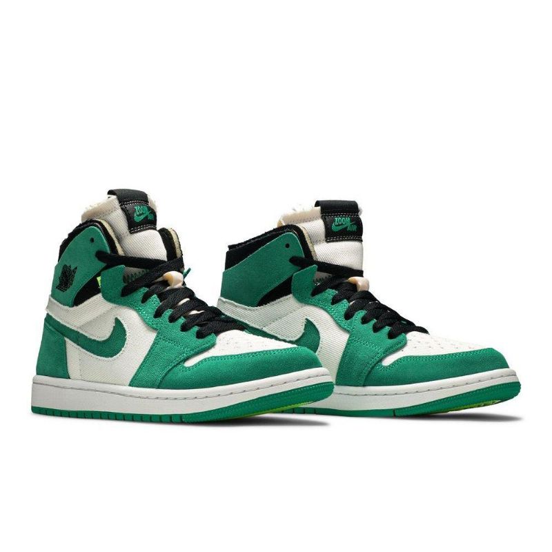 Air Jordan 1 High Zoom Comfort Grønn Hvit Svart Damesko