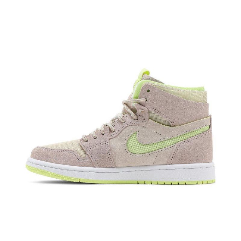 Air Jordan 1 High Zoom Comfort Hvit Grå Gul Damesko