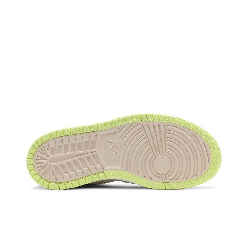Air Jordan 1 High Zoom Comfort Hvit Grå Gul Damesko