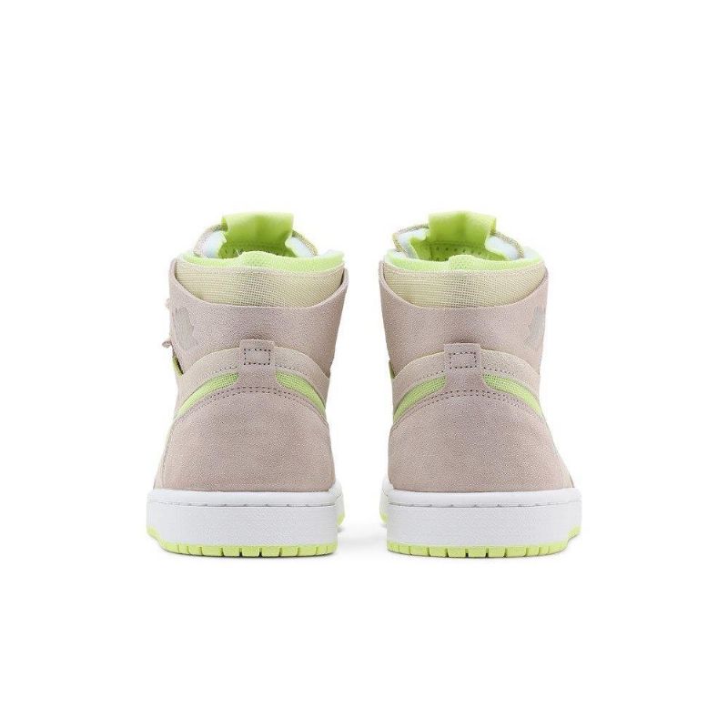 Air Jordan 1 High Zoom Comfort Hvit Grå Gul Damesko