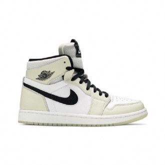 Air Jordan 1 High Zoom Comfort Hvit Grå Svart Damesko