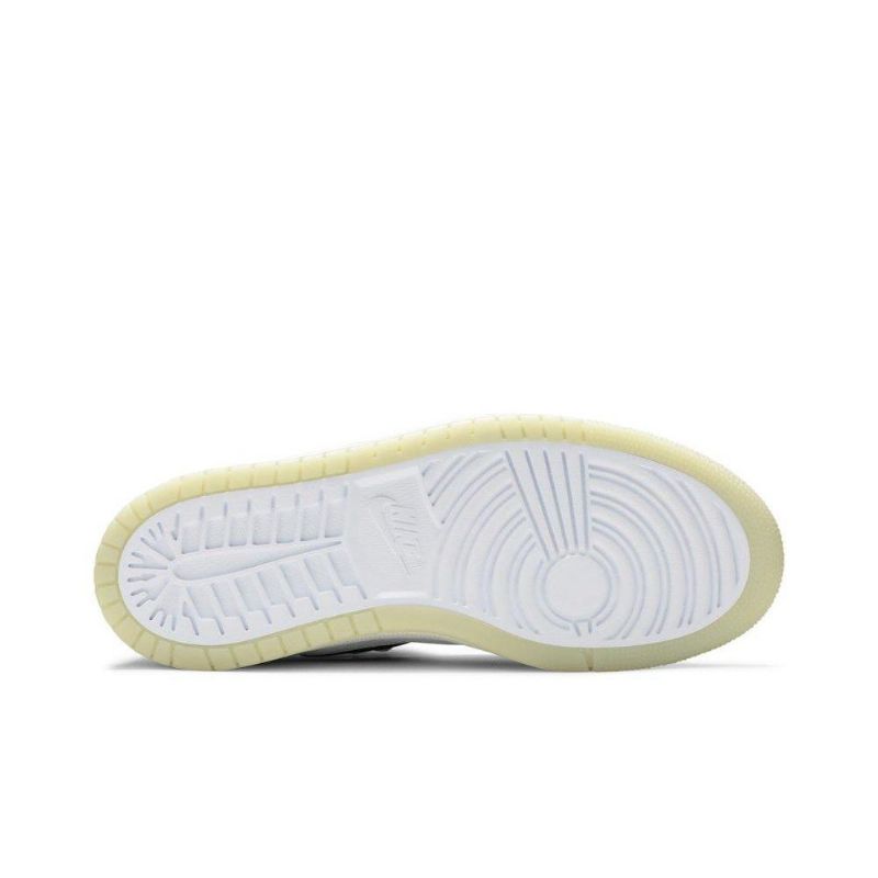 Air Jordan 1 High Zoom Comfort Hvit Grå Svart Damesko