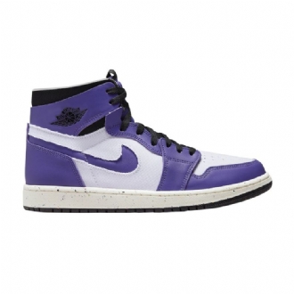 Air Jordan 1 High Zoom Comfort Hvit Lilla Svart Herresko