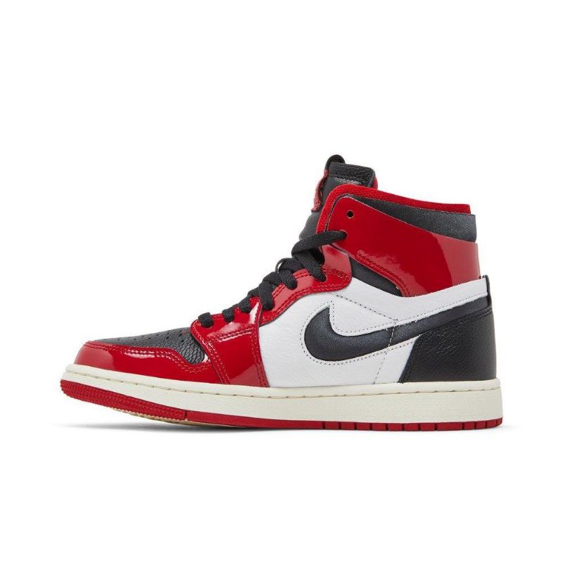 Air Jordan 1 High Zoom Comfort Rød Hvit Svart Damesko