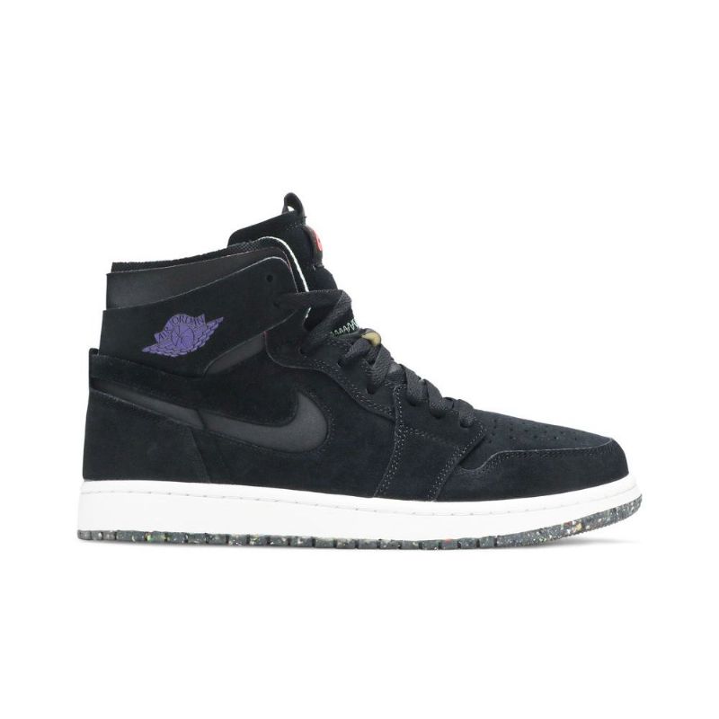 Air Jordan 1 High Zoom Comfort Svart Lilla Herresko
