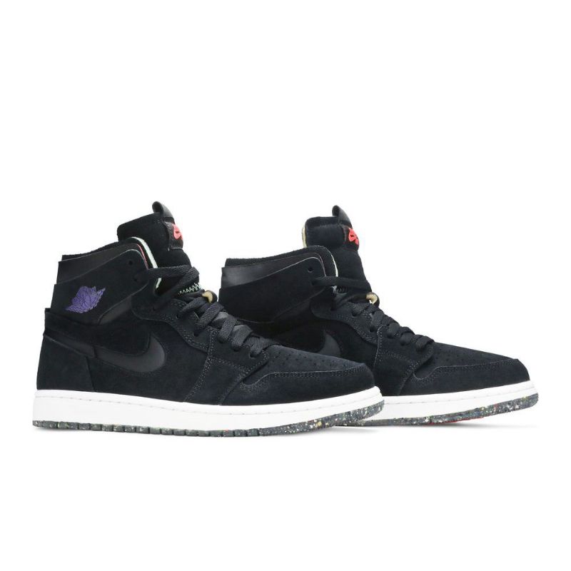 Air Jordan 1 High Zoom Comfort Svart Lilla Herresko