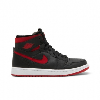 Air Jordan 1 High Zoom Comfort Svart Rød Hvit Damesko