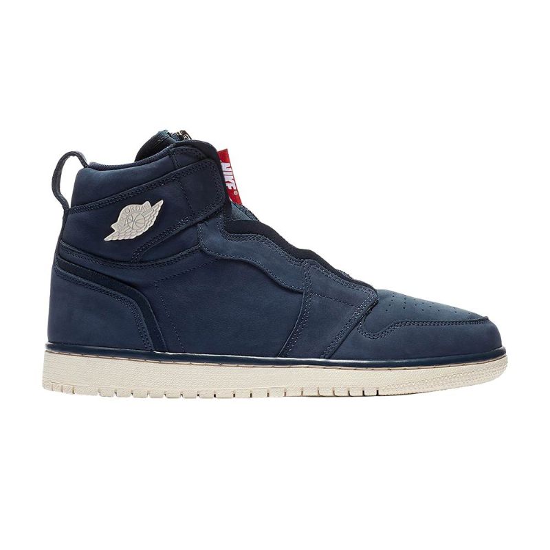 Air Jordan 1 Høy Glidelås Marineblå Damesko