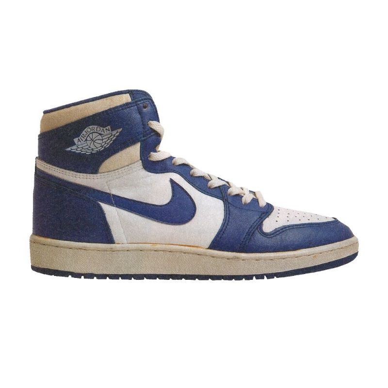 Air Jordan 1 Høy Hvit Blå Herresko