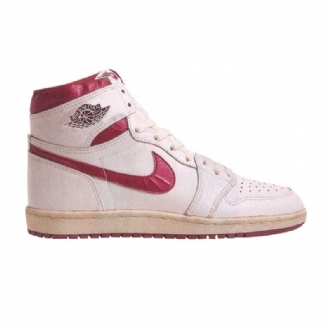 Air Jordan 1 Høy Hvit Bordeaux Herresko