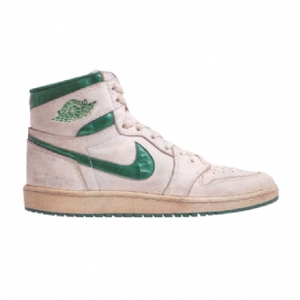 Air Jordan 1 Høy Hvit Grønn Herresko
