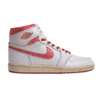 Air Jordan 1 Høy Hvit Rød Herresko
