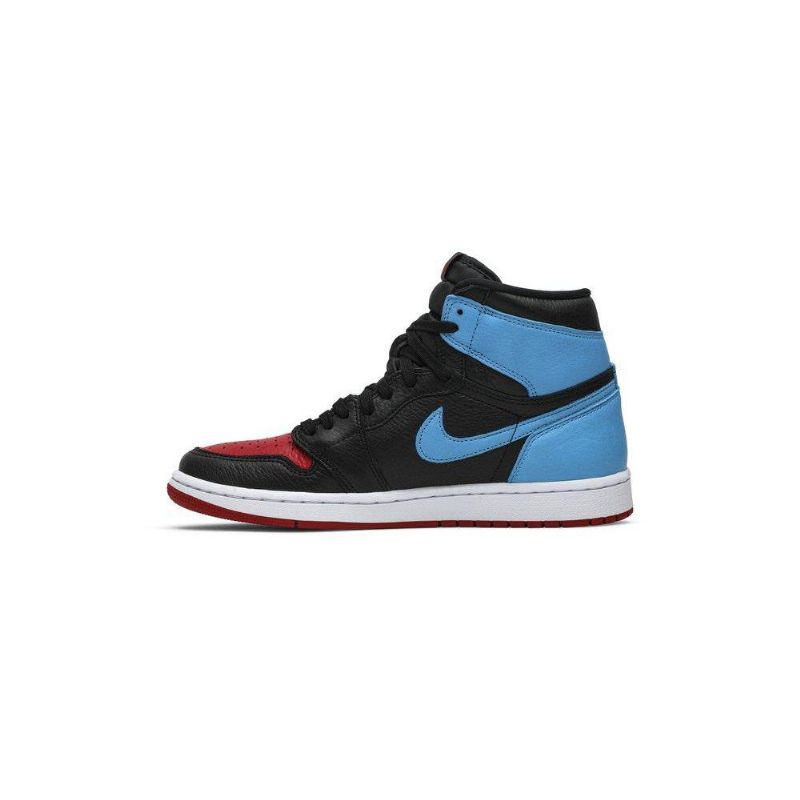 Air Jordan 1 Høy Og Svart Blå Rød Damesko