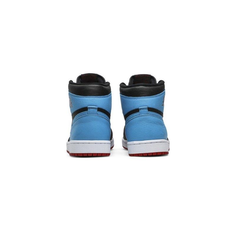 Air Jordan 1 Høy Og Svart Blå Rød Damesko
