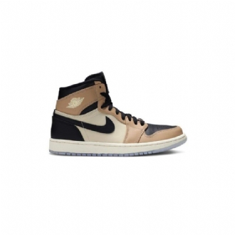 Air Jordan 1 Høy Svart Brun Khaki Damesko