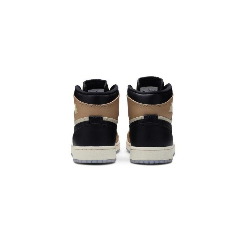 Air Jordan 1 Høy Svart Brun Khaki Damesko