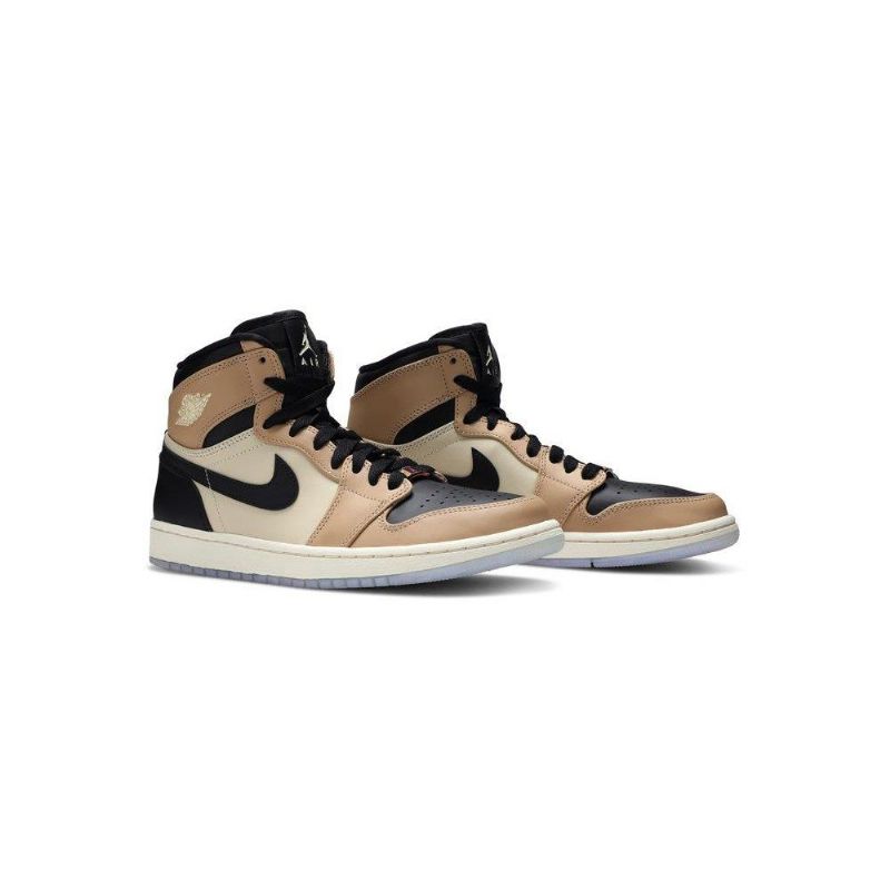 Air Jordan 1 Høy Svart Brun Khaki Damesko