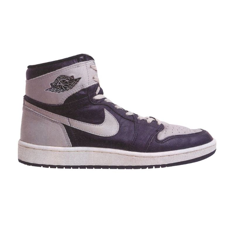 Air Jordan 1 Høy Svart Grå Herresko