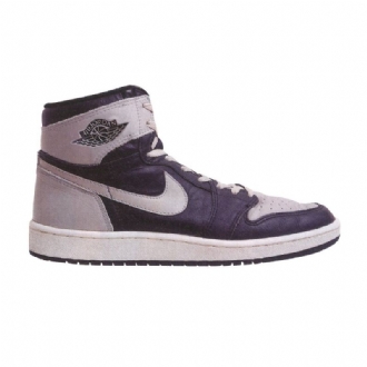 Air Jordan 1 Høy Svart Grå Herresko