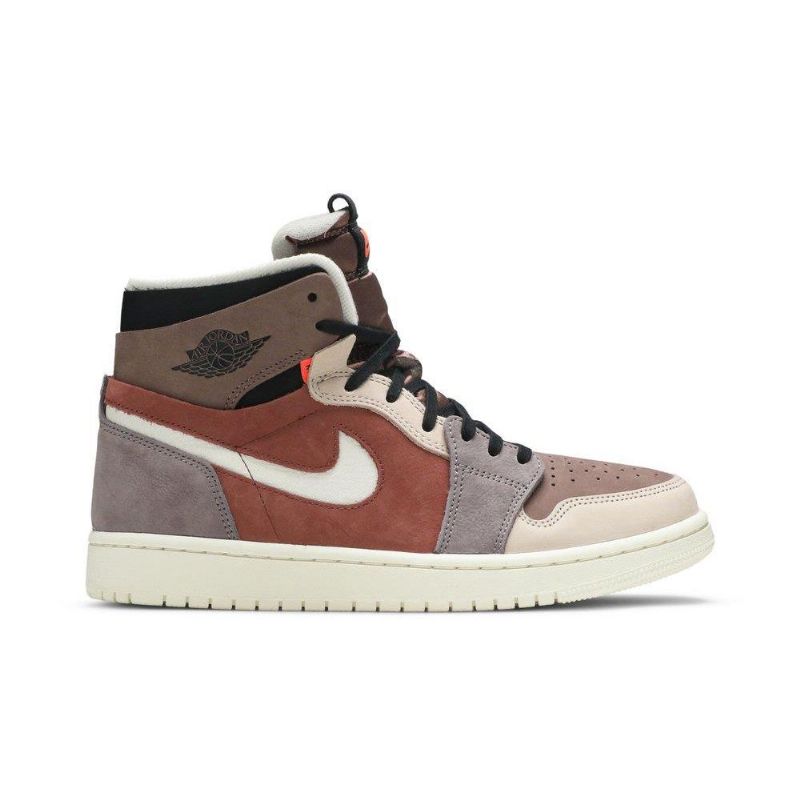 Air Jordan 1 Høy Zoom Brun Svart Beige Damesko