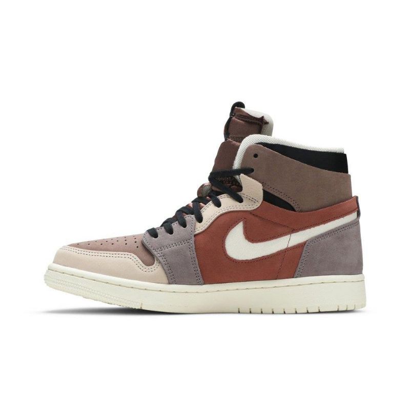 Air Jordan 1 Høy Zoom Brun Svart Beige Damesko