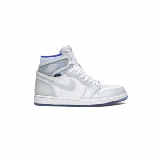 Air Jordan 1 Høy Zoom Hvit Blå Grå Herresko