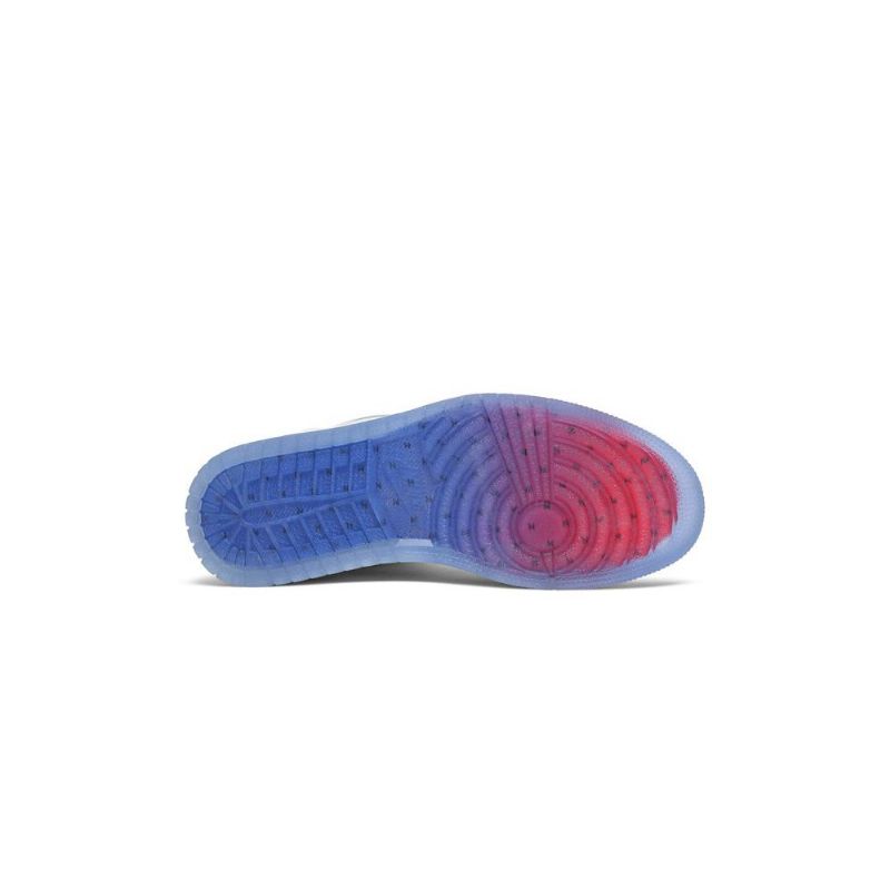 Air Jordan 1 Høy Zoom Hvit Blå Grå Herresko