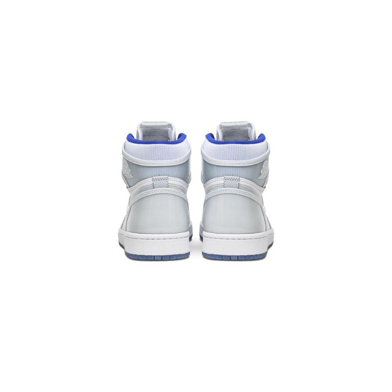Air Jordan 1 Høy Zoom Hvit Blå Grå Herresko
