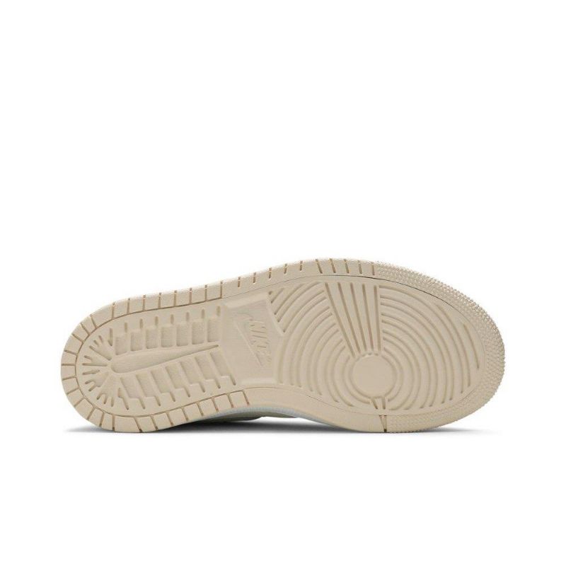 Air Jordan 1 Høy Zoom Hvit Grå Gul Damesko