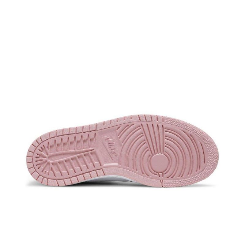 Air Jordan 1 Høy Zoom Rosa Hvit Grå Svart Damesko