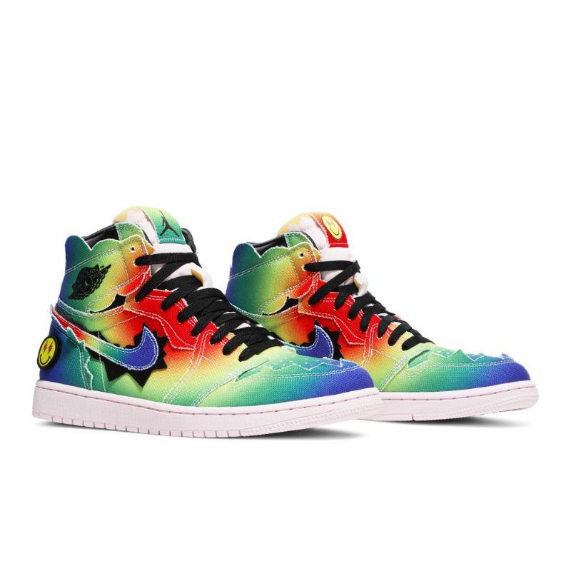 Air Jordan 1 J. Balvin Retro Og Høye Flerfargede Herresko