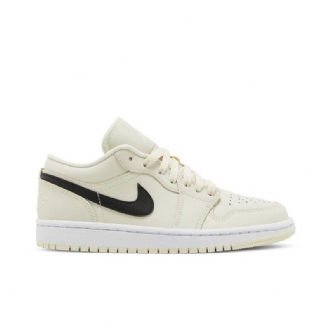 Air Jordan 1 Lav Beige Svarte Damesko