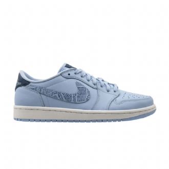 Air Jordan 1 Lav Blå Hvit Mørke Blå Damesko