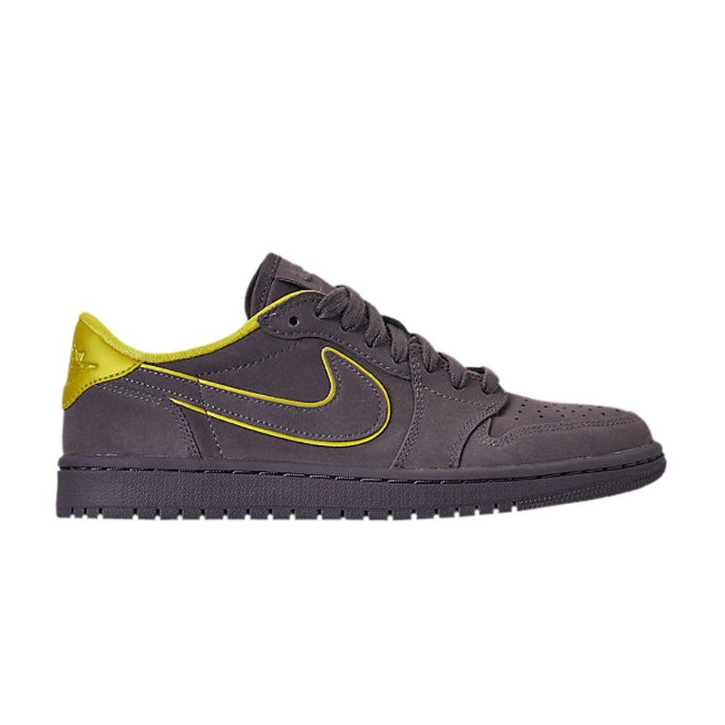Air Jordan 1 Lav Grå Gule Damesko