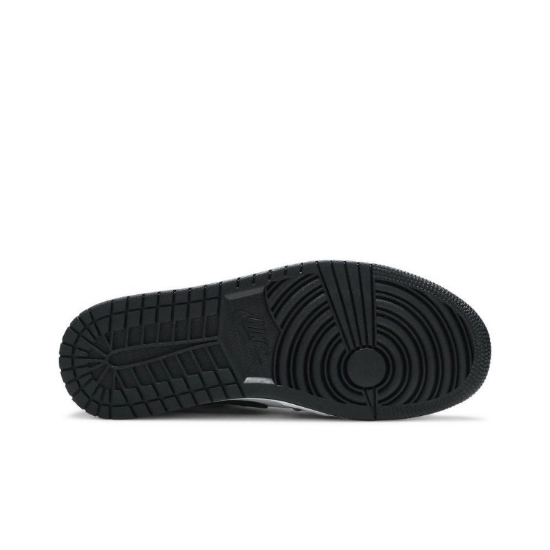 Air Jordan 1 Lav Grå Hvit Svart Rød Herresko