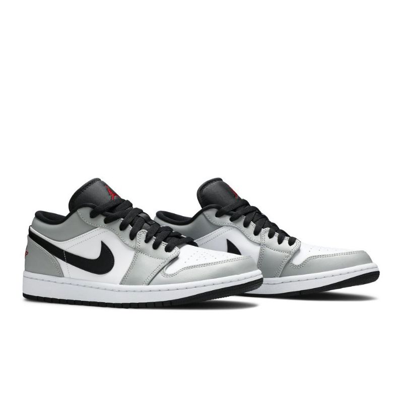 Air Jordan 1 Lav Grå Hvit Svart Rød Herresko