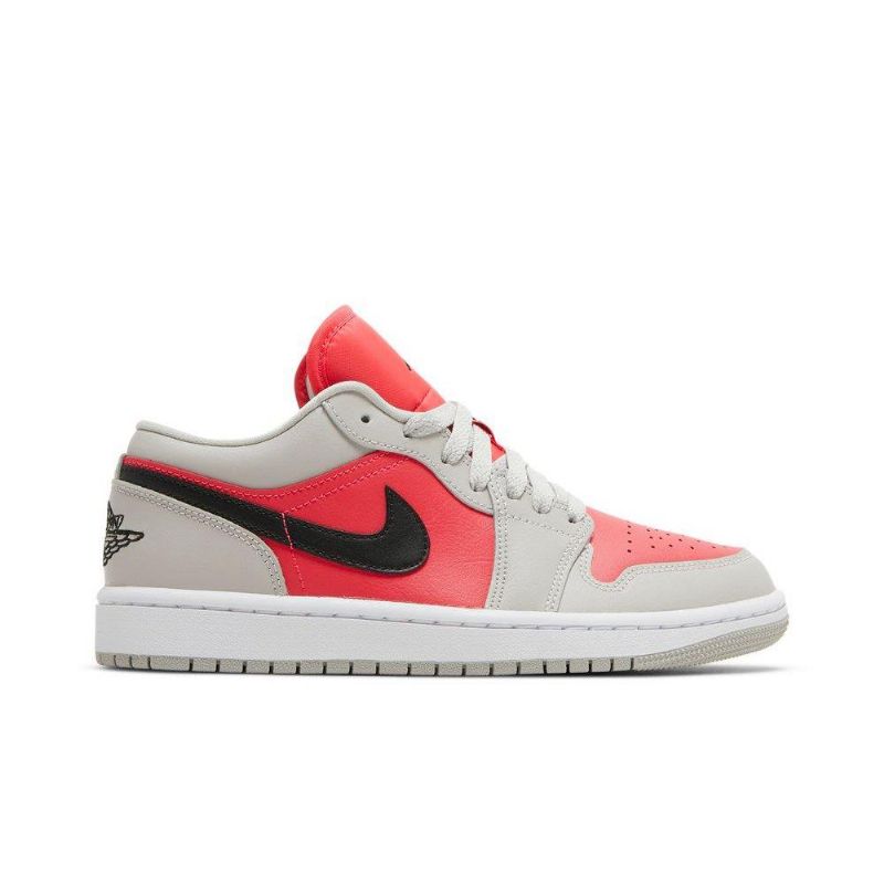 Air Jordan 1 Lav Grå Rød Svart Damesko