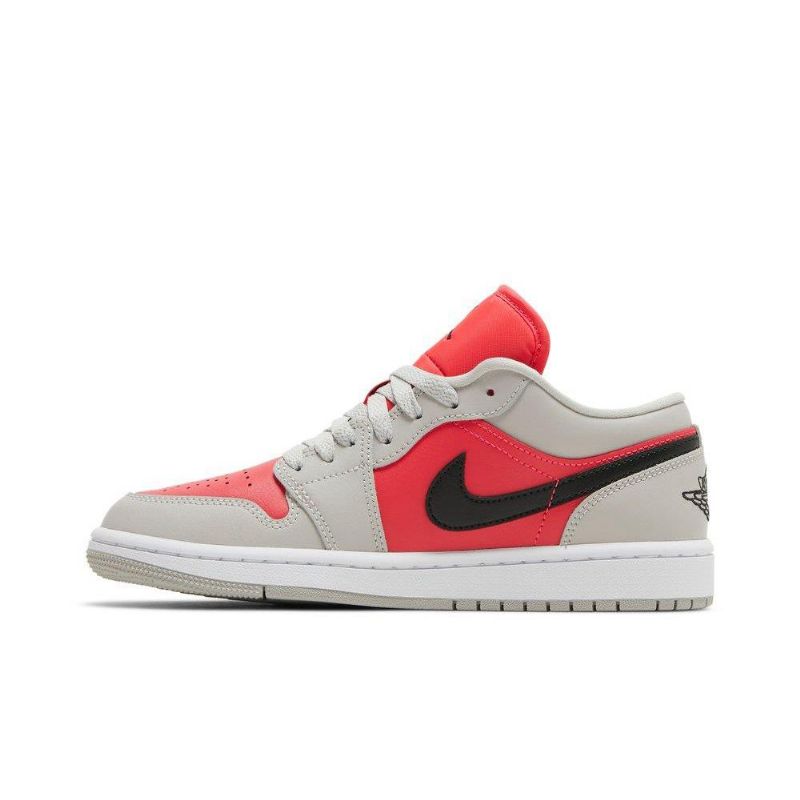 Air Jordan 1 Lav Grå Rød Svart Damesko
