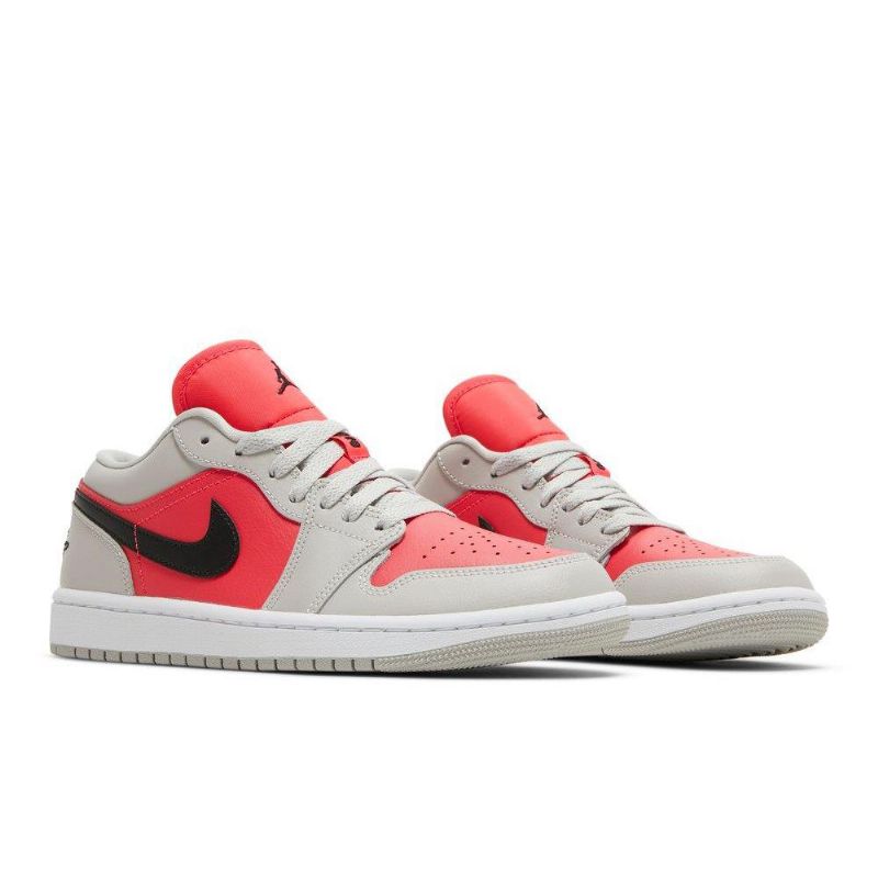 Air Jordan 1 Lav Grå Rød Svart Damesko