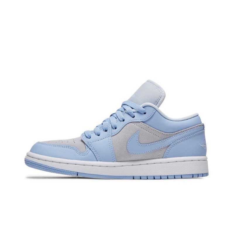Air Jordan 1 Lav Grå Sølv Blå Damesko